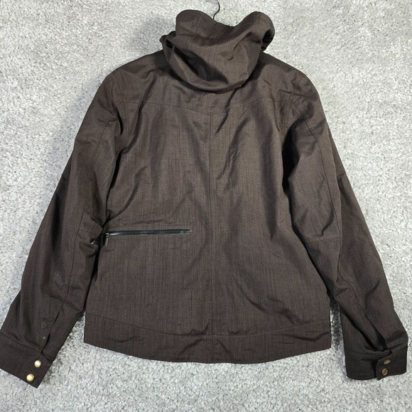 Nau Mens Hooded Full Zip Jacket Brown Size Small Outdoor Technical Shell - Picture 11 of 16